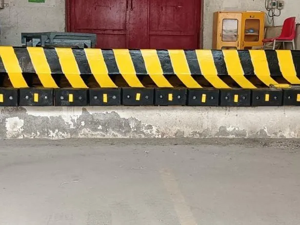 Canopy Industries rubber dock bumpers installed at a loading bay
